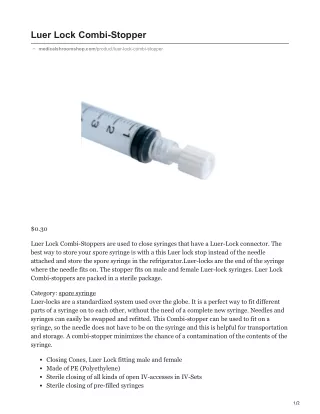 luer lock combi stopper