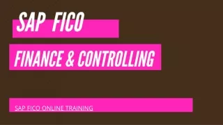 SAP FICO - Finance & Controlling