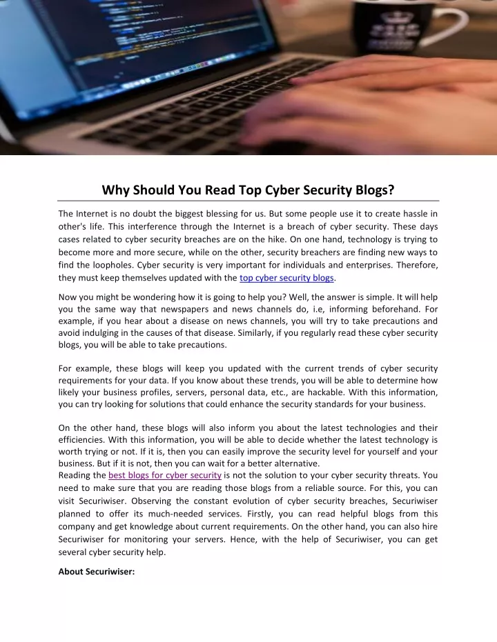 why should you read top cyber security blogs