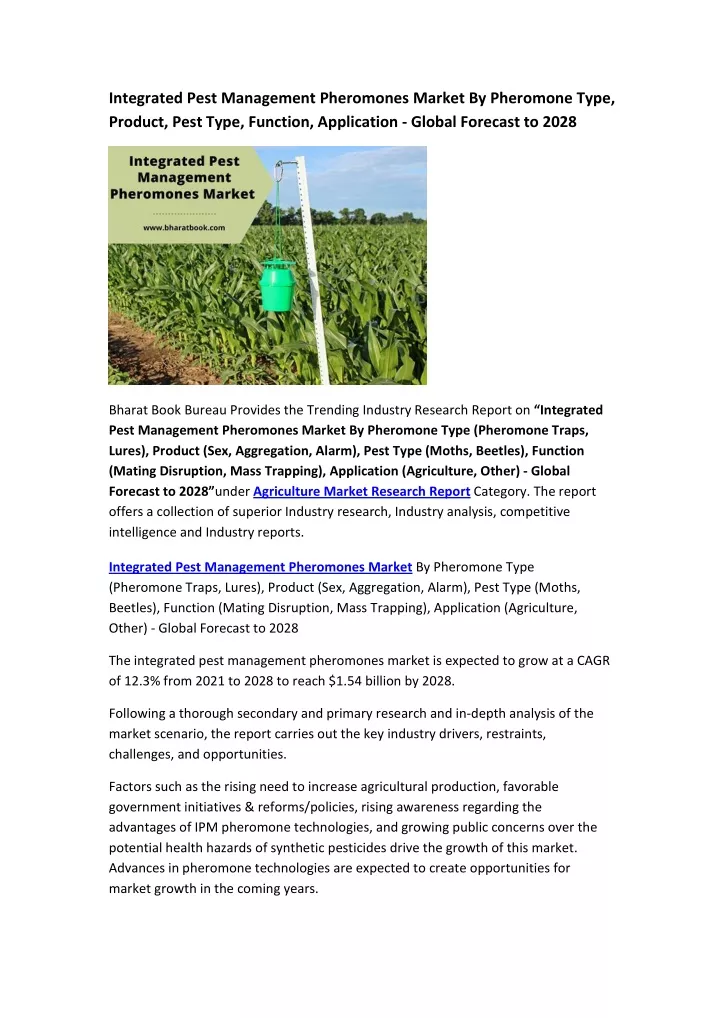 integrated pest management pheromones market