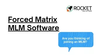 Forced Matrix MLM Software for your MLM Business