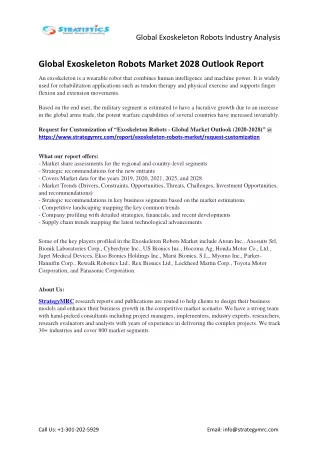 global exoskeleton robots industry analysis