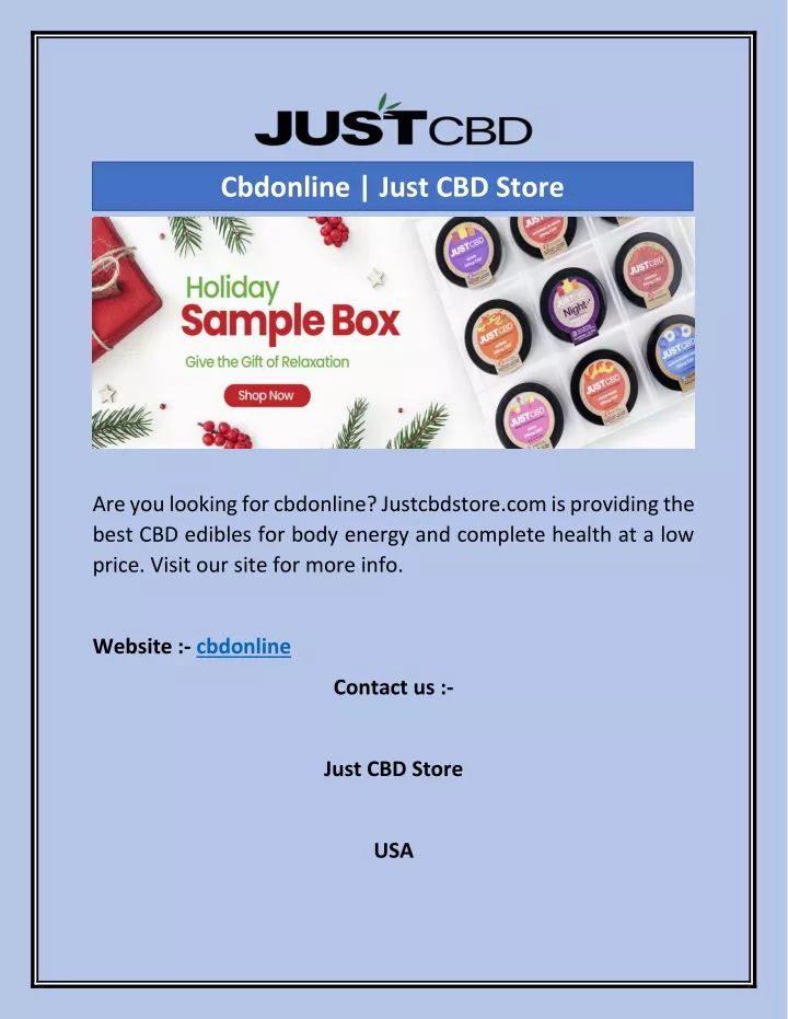 cbdonline just cbd store