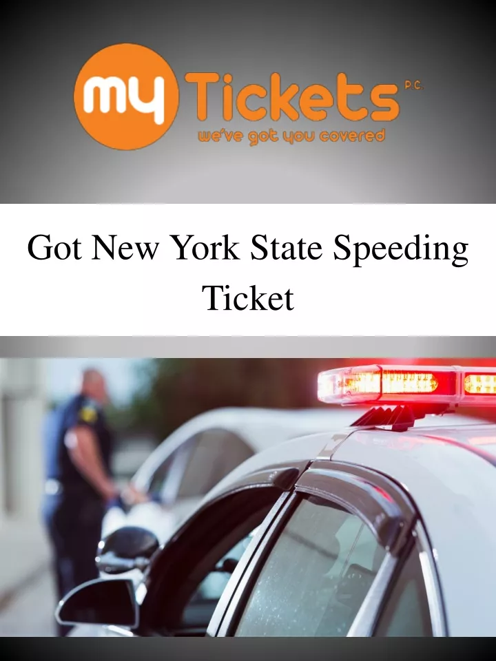 got new york state speeding ticket