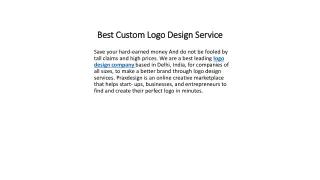 best custom logo design service