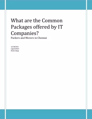 What are the Common Packages offered by IT Companies