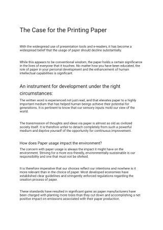 the case for the printing paper