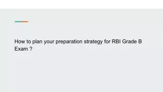 How to plan your preparation strategy for RBI Grade B Exam _