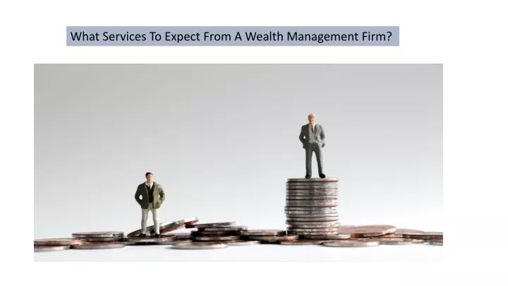 what services to expect from a wealth management