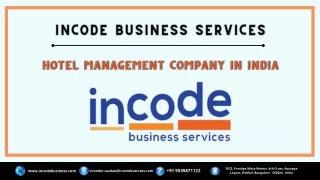 Hotel Management Company in India - Incode Business Services