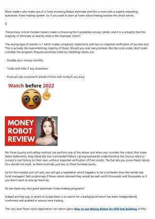 How to Save Money on How to make money with Money Robot