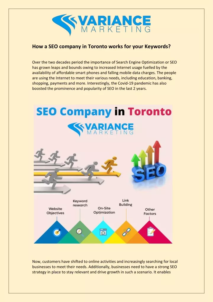 how a seo company in toronto works for your