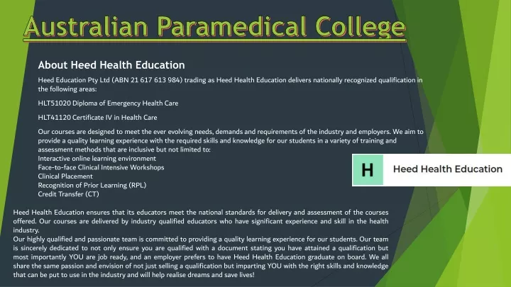 australian paramedical college