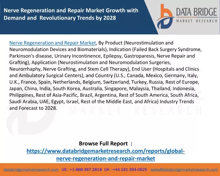 nerve regeneration and repair market growth with