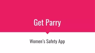 Best Women's Safety App - Parry