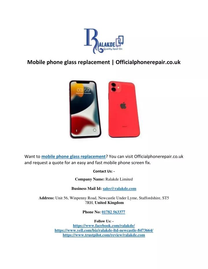 mobile phone glass replacement