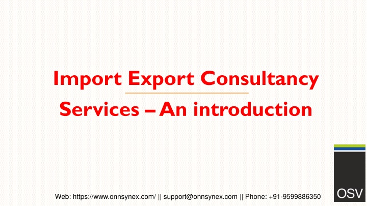 import export consultancy services an introduction