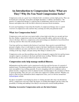 An Introduction to Compression Socks1