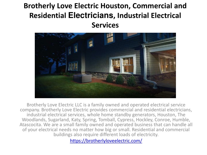 brotherly love electric houston commercial