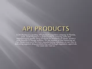 API Products