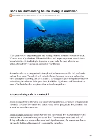 scuba diving in andman