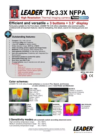 NFPA / ATEX Thermal Imaging Cameras Leader TIC 3.3X