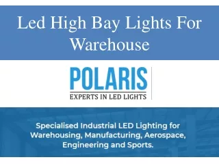 Led High Bay Lights For Warehouse