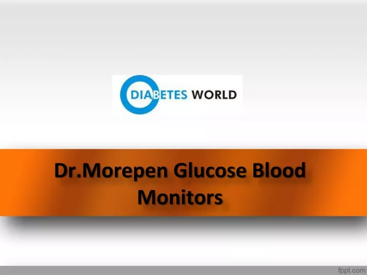 dr morepen glucose blood monitors