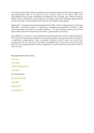 a bi directional way of data exchange to provide