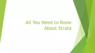 all you need to know about strata