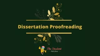 How to get your Dissertation Proofread?