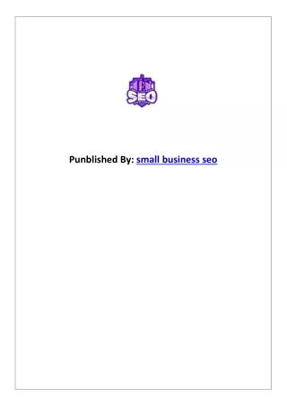 punblished by small business seo