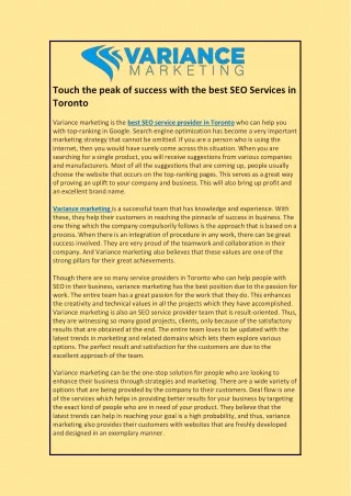 touch the peak of success with the best