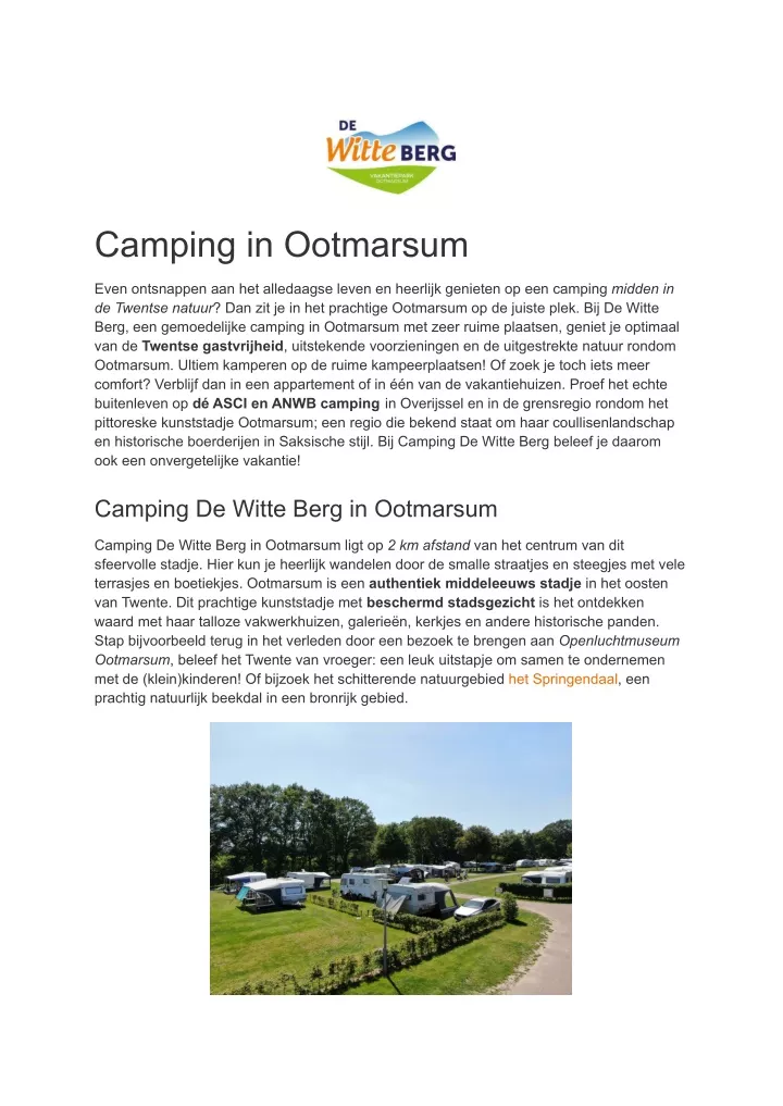 camping in ootmarsum