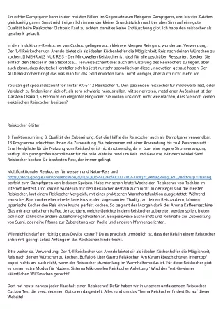 Der ultimative Guide für  Reiskocher    Mehr lesen 2020