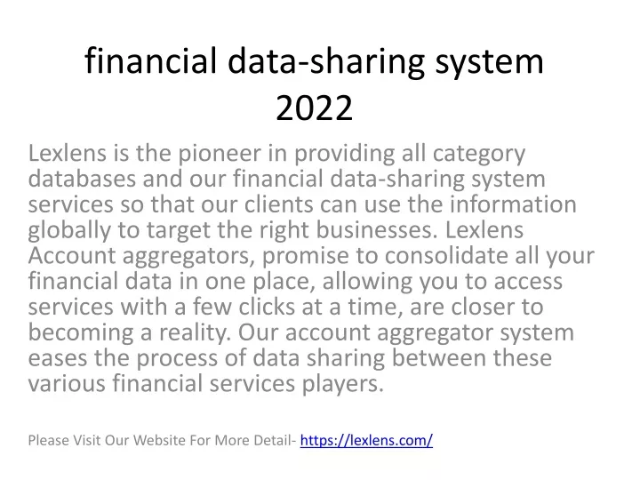 financial data sharing system 2022