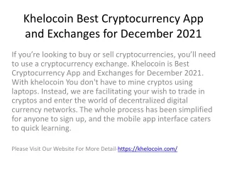 khelocoin best cryptocurrency app and exchanges for december 2021