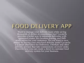Food Delivery App PPT