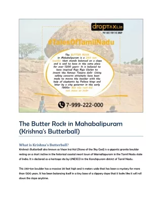 The Butter Rock in Mahabalipuram