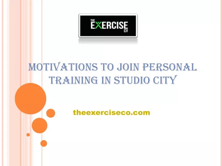 motivations to join personal training in studio
