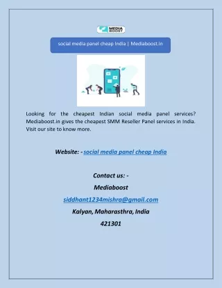 social media panel cheap India | Mediaboost.in