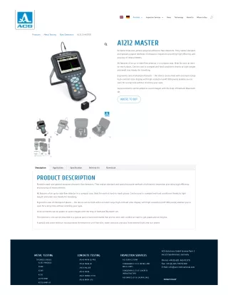 A1212 Master Ultrasonic Flaw Detector, Ultrasonic Testing