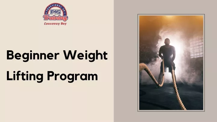 beginner weight lifting program