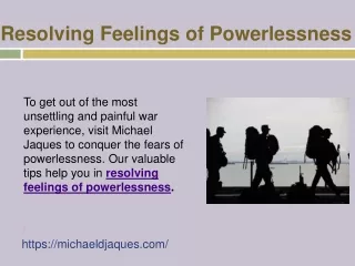 Resolving Feelings of Powerlessness