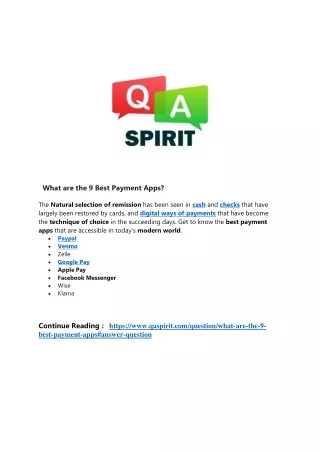 what are the 9 best payment apps