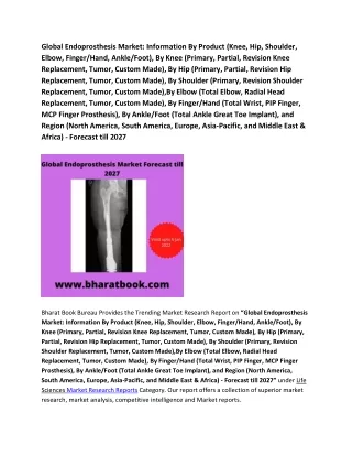 global endoprosthesis market information