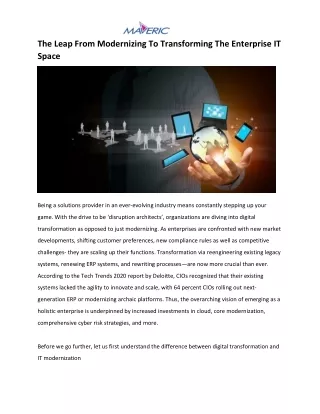 the leap from modernizing to transforming