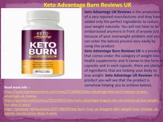 keto Advantage UK Reviews