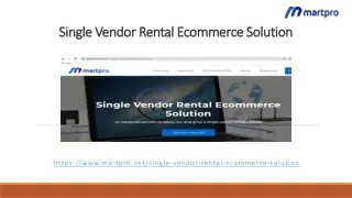 single vendor rental ecommerce solution