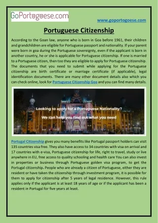 Portuguese Citizenship